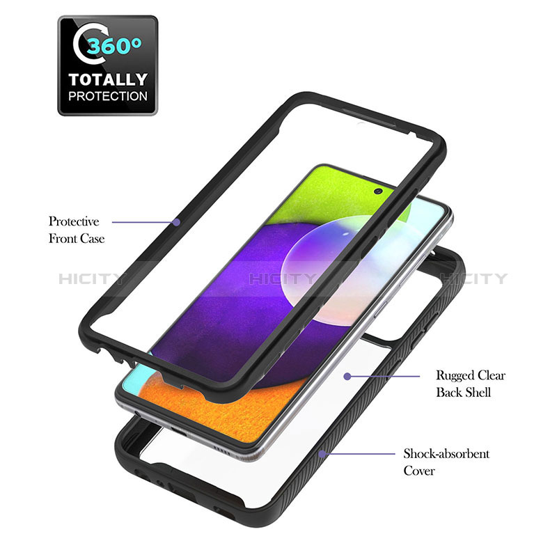 Coque Contour Silicone et Plastique Housse Etui Mat avec Magnetique Support Bague Anneau ZJ1 pour Samsung Galaxy A52s 5G Plus