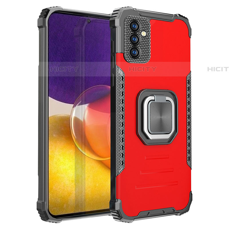 Coque Contour Silicone et Plastique Housse Etui Mat avec Magnetique Support Bague Anneau ZJ2 pour Samsung Galaxy A24 4G Rouge Plus