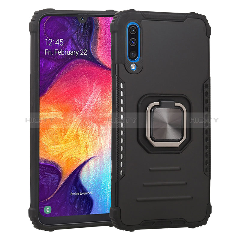 Coque Contour Silicone et Plastique Housse Etui Mat avec Magnetique Support Bague Anneau ZJ2 pour Samsung Galaxy A30S Plus