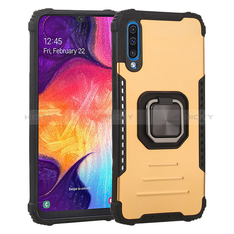 Coque Contour Silicone et Plastique Housse Etui Mat avec Magnetique Support Bague Anneau ZJ2 pour Samsung Galaxy A30S Plus