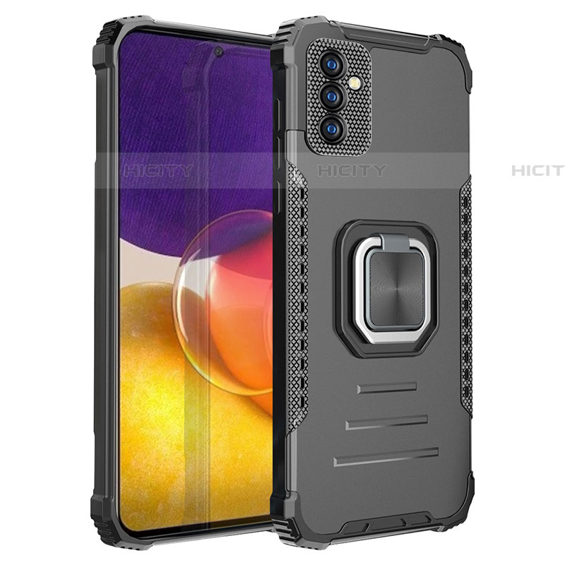 Coque Contour Silicone et Plastique Housse Etui Mat avec Magnetique Support Bague Anneau ZJ2 pour Samsung Galaxy A54 5G Noir Plus