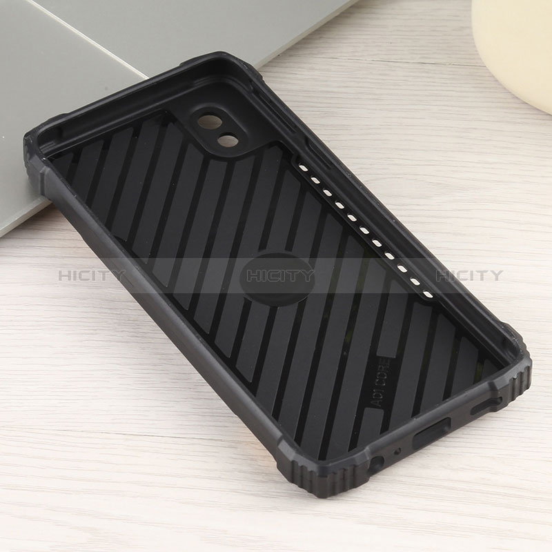 Coque Contour Silicone et Plastique Housse Etui Mat avec Magnetique Support Bague Anneau ZJ2 pour Samsung Galaxy M01 Core Plus