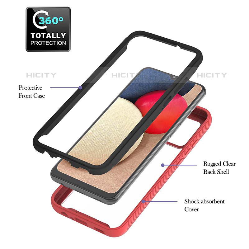 Coque Contour Silicone et Plastique Housse Etui Mat avec Magnetique Support Bague Anneau ZJ5 pour Samsung Galaxy M02s Plus