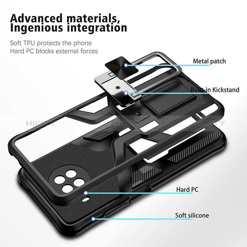 Coque Contour Silicone et Plastique Housse Etui Mat avec Magnetique Support Bague Anneau ZL1 pour Xiaomi Mi 10i 5G Plus