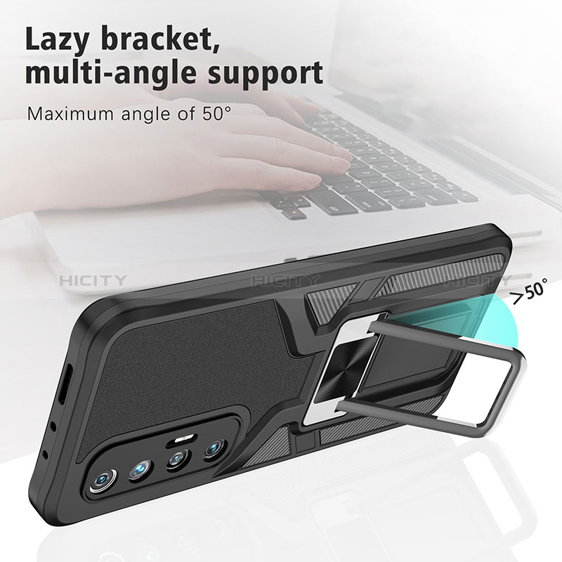 Coque Contour Silicone et Plastique Housse Etui Mat avec Magnetique Support Bague Anneau ZL1 pour Xiaomi Mi 10S 5G Plus