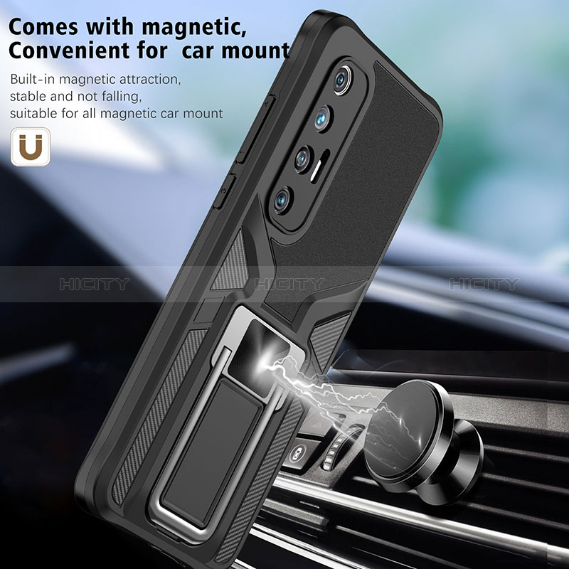 Coque Contour Silicone et Plastique Housse Etui Mat avec Magnetique Support Bague Anneau ZL1 pour Xiaomi Mi 10S 5G Plus