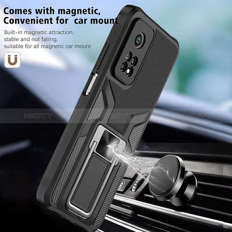 Coque Contour Silicone et Plastique Housse Etui Mat avec Magnetique Support Bague Anneau ZL1 pour Xiaomi Mi 10T 5G Plus