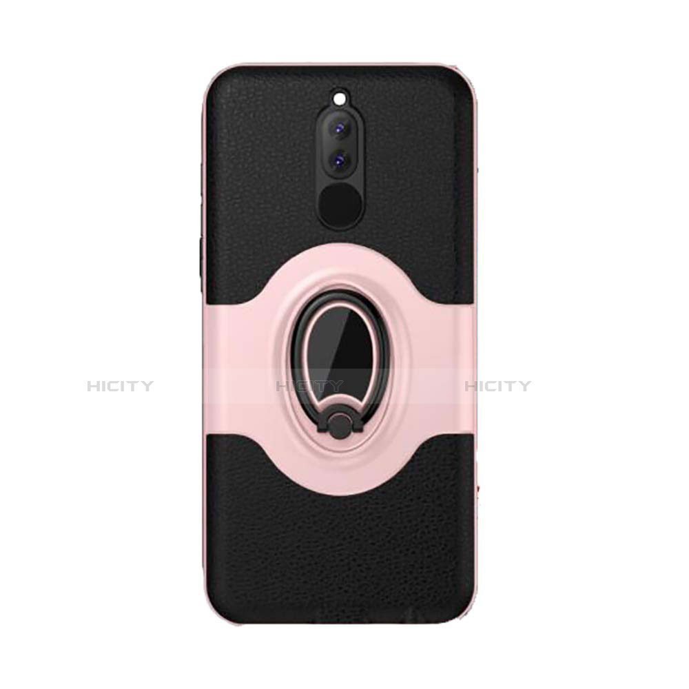 Coque Contour Silicone et Plastique Housse Etui Mat avec Magnetique Support pour Huawei G10 Plus