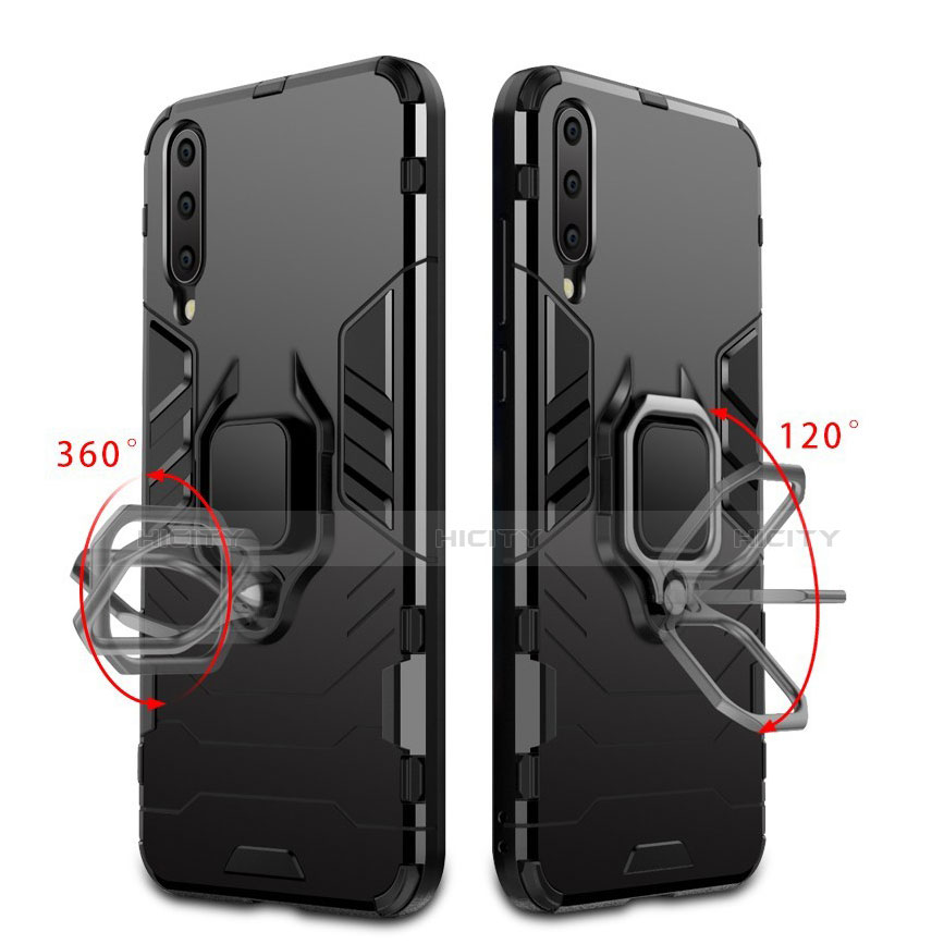 Coque Contour Silicone et Plastique Housse Etui Mat avec Magnetique Support pour Xiaomi Mi 9 Pro 5G Plus