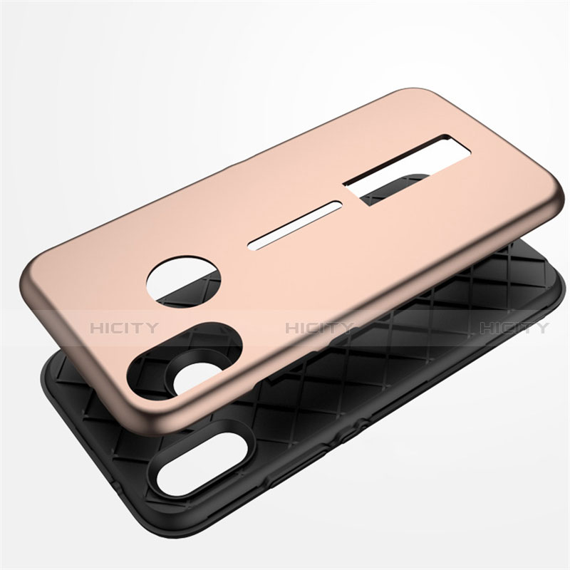 Coque Contour Silicone et Plastique Housse Etui Mat avec Support A01 pour Huawei Nova 3e Plus