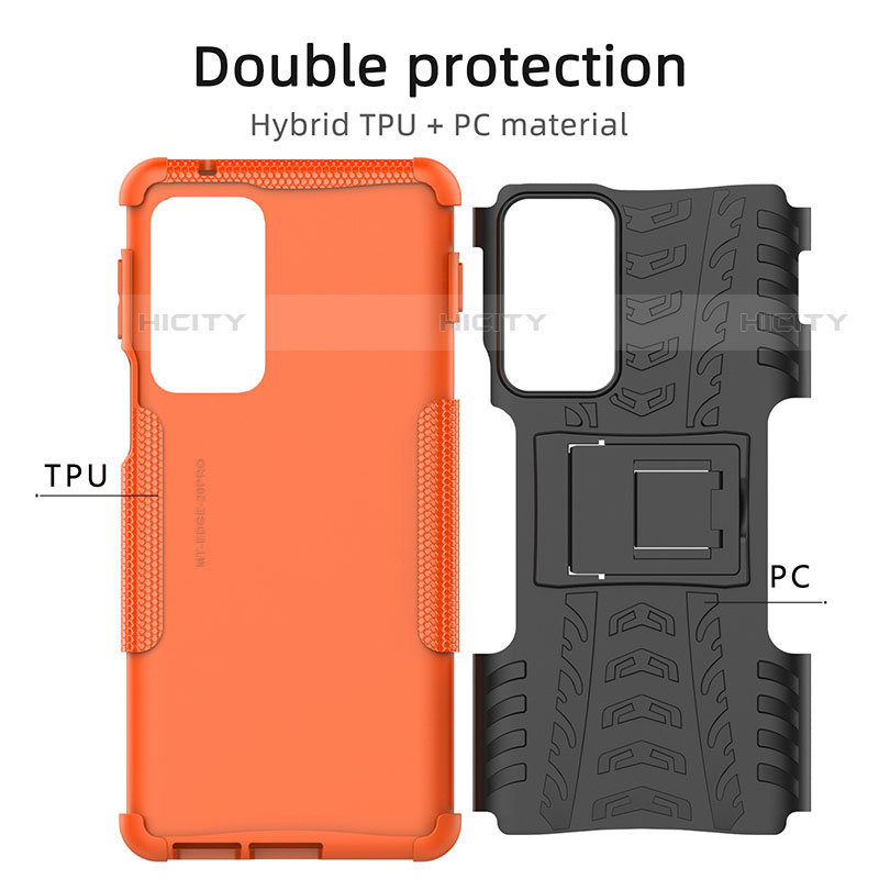 Coque Contour Silicone et Plastique Housse Etui Mat avec Support A01 pour Motorola Moto Edge S Pro 5G Plus