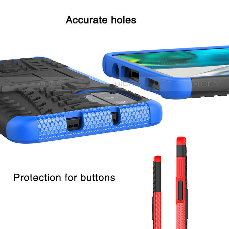 Coque Contour Silicone et Plastique Housse Etui Mat avec Support A01 pour Motorola Moto G82 5G Plus