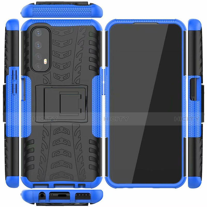 Coque Contour Silicone et Plastique Housse Etui Mat avec Support A01 pour Realme Narzo 20 Pro Plus