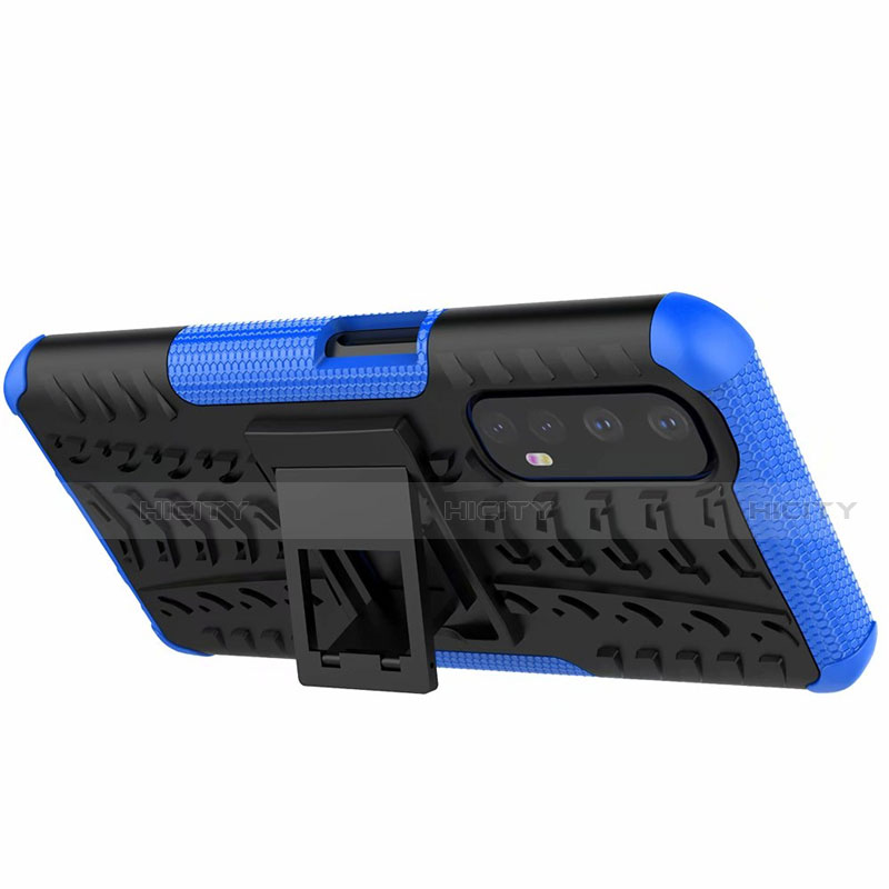 Coque Contour Silicone et Plastique Housse Etui Mat avec Support A01 pour Realme Narzo 20 Pro Plus