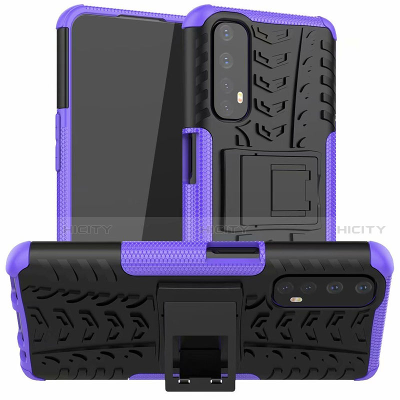 Coque Contour Silicone et Plastique Housse Etui Mat avec Support A01 pour Realme Narzo 20 Pro Plus