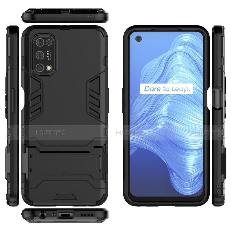 Coque Contour Silicone et Plastique Housse Etui Mat avec Support A01 pour Realme Narzo 30 Pro 5G Plus