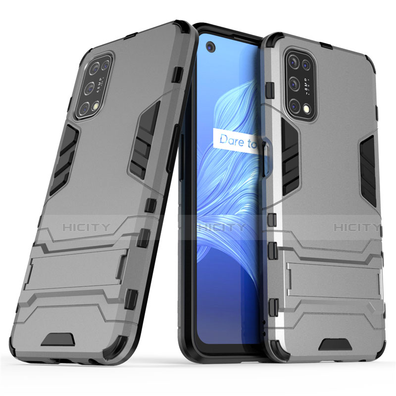 Coque Contour Silicone et Plastique Housse Etui Mat avec Support A01 pour Realme Narzo 30 Pro 5G Plus