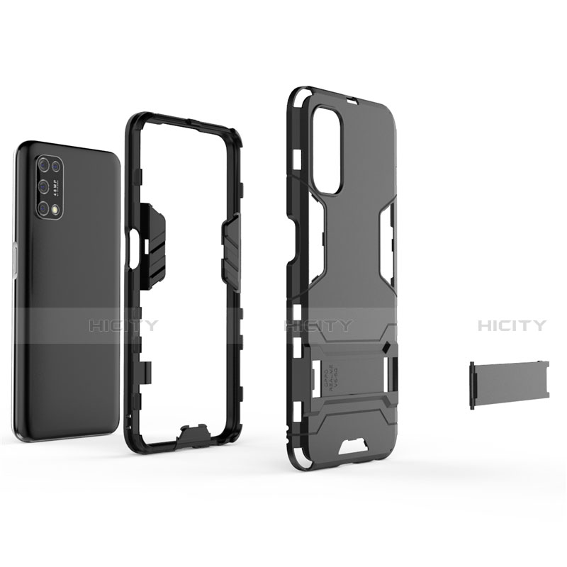 Coque Contour Silicone et Plastique Housse Etui Mat avec Support A01 pour Realme Narzo 30 Pro 5G Plus