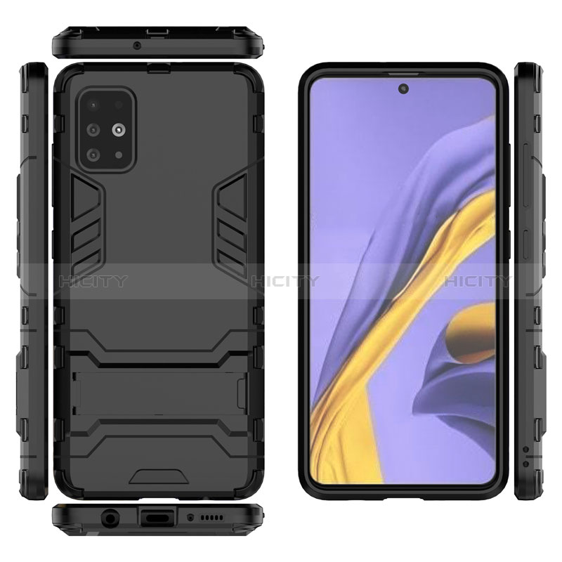 Coque Contour Silicone et Plastique Housse Etui Mat avec Support A01 pour Samsung Galaxy M40S Plus