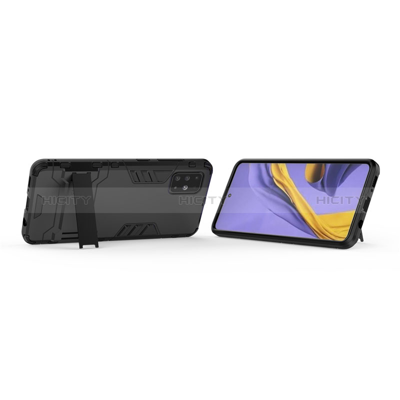 Coque Contour Silicone et Plastique Housse Etui Mat avec Support A01 pour Samsung Galaxy M40S Plus