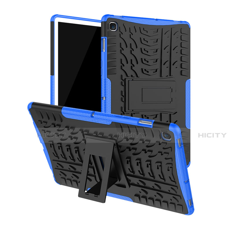 Coque Contour Silicone et Plastique Housse Etui Mat avec Support A01 pour Samsung Galaxy Tab S5e 4G 10.5 SM-T725 Bleu Plus