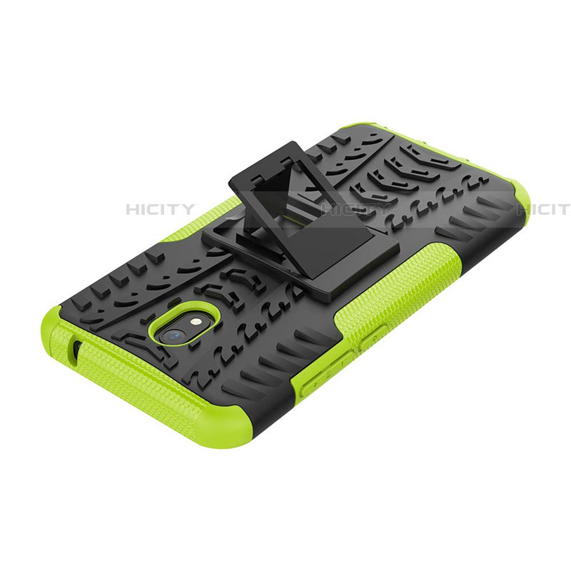 Coque Contour Silicone et Plastique Housse Etui Mat avec Support A01 pour Xiaomi Redmi 8A Plus