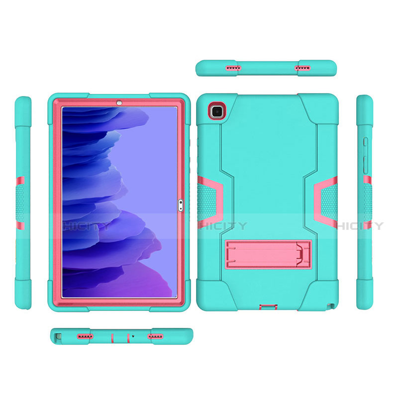 Coque Contour Silicone et Plastique Housse Etui Mat avec Support A02 pour Samsung Galaxy Tab A7 Wi-Fi 10.4 SM-T500 Plus