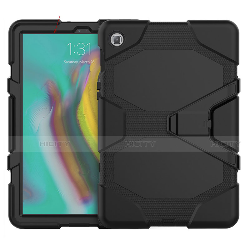 Coque Contour Silicone et Plastique Housse Etui Mat avec Support A02 pour Samsung Galaxy Tab S5e 4G 10.5 SM-T725 Plus