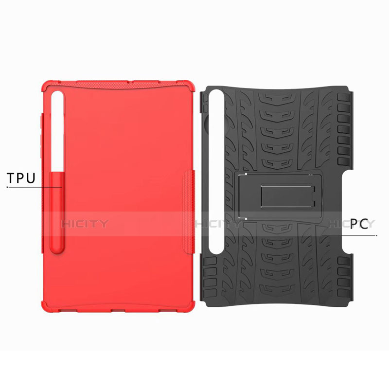 Coque Contour Silicone et Plastique Housse Etui Mat avec Support A02 pour Samsung Galaxy Tab S6 10.5 SM-T860 Plus