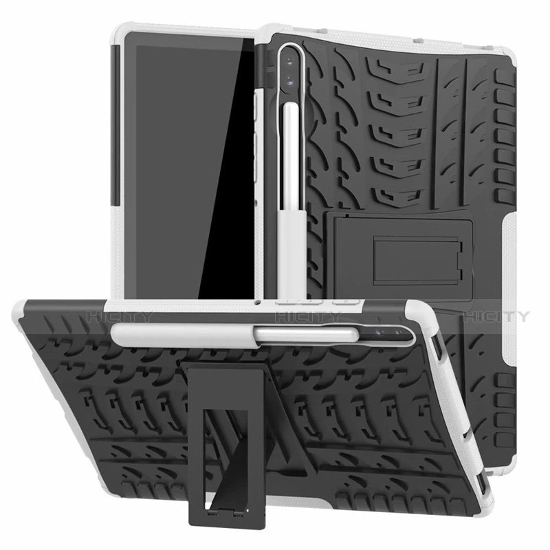 Coque Contour Silicone et Plastique Housse Etui Mat avec Support A02 pour Samsung Galaxy Tab S6 10.5 SM-T860 Plus