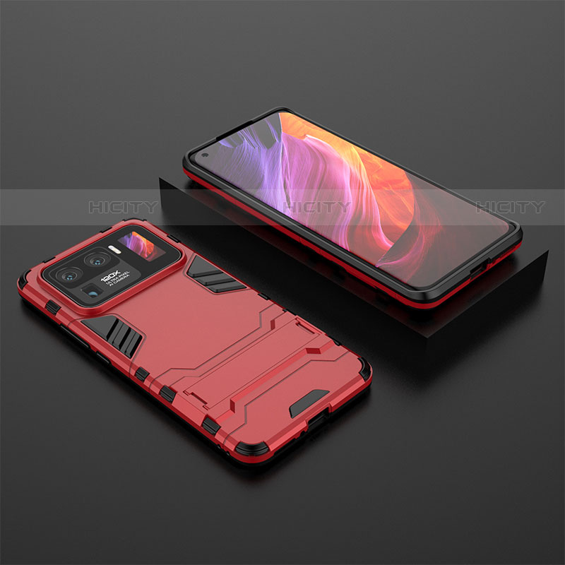 Coque Contour Silicone et Plastique Housse Etui Mat avec Support A02 pour Xiaomi Mi 11 Ultra 5G Plus