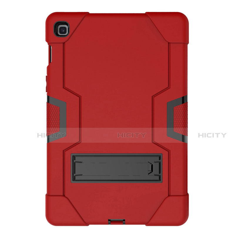 Coque Contour Silicone et Plastique Housse Etui Mat avec Support A03 pour Samsung Galaxy Tab S5e Wi-Fi 10.5 SM-T720 Rouge Plus