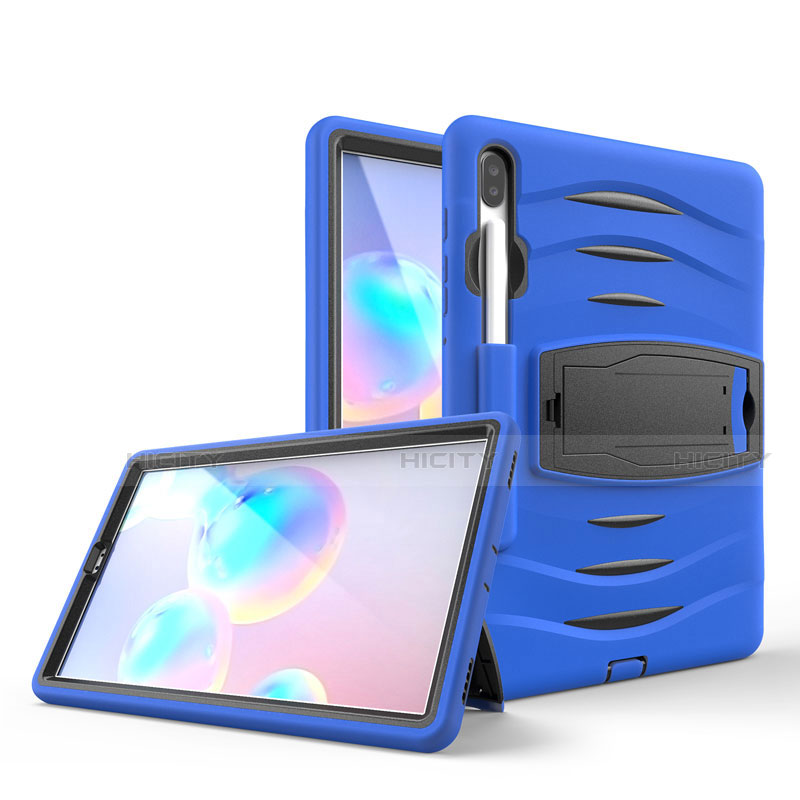 Coque Contour Silicone et Plastique Housse Etui Mat avec Support A03 pour Samsung Galaxy Tab S6 10.5 SM-T860 Plus