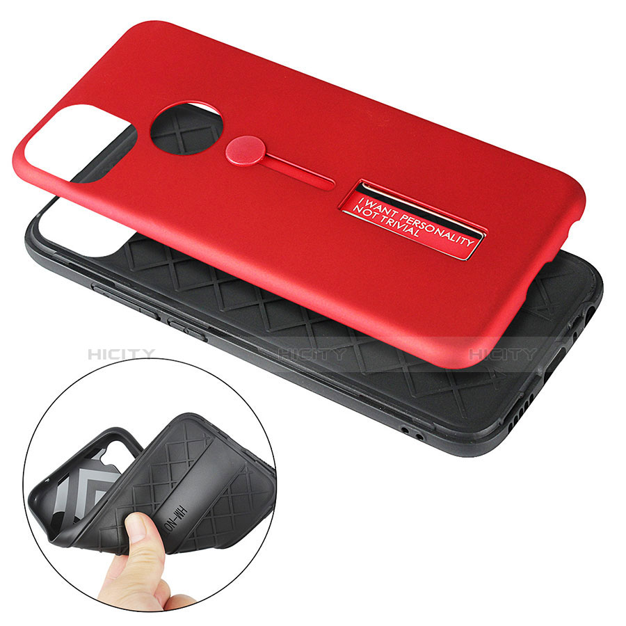 Coque Contour Silicone et Plastique Housse Etui Mat avec Support A03 pour Xiaomi Redmi 9 India Plus