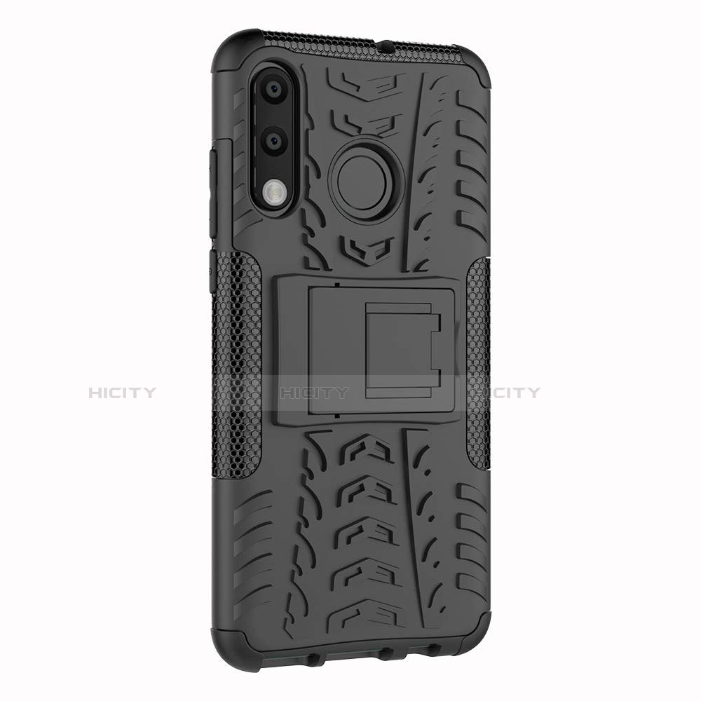 Coque Contour Silicone et Plastique Housse Etui Mat avec Support A04 pour Huawei Nova 4e Plus