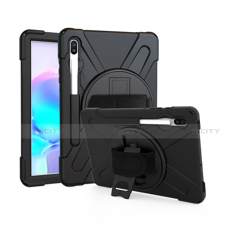 Coque Contour Silicone et Plastique Housse Etui Mat avec Support A04 pour Samsung Galaxy Tab S6 10.5 SM-T860 Plus