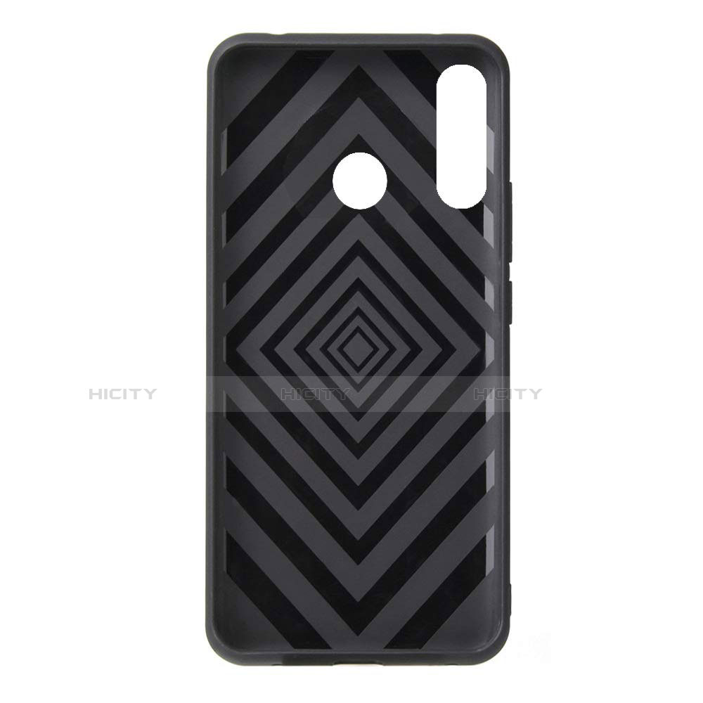 Coque Contour Silicone et Plastique Housse Etui Mat avec Support Bague Anneau S04 pour Huawei Nova 4e Plus