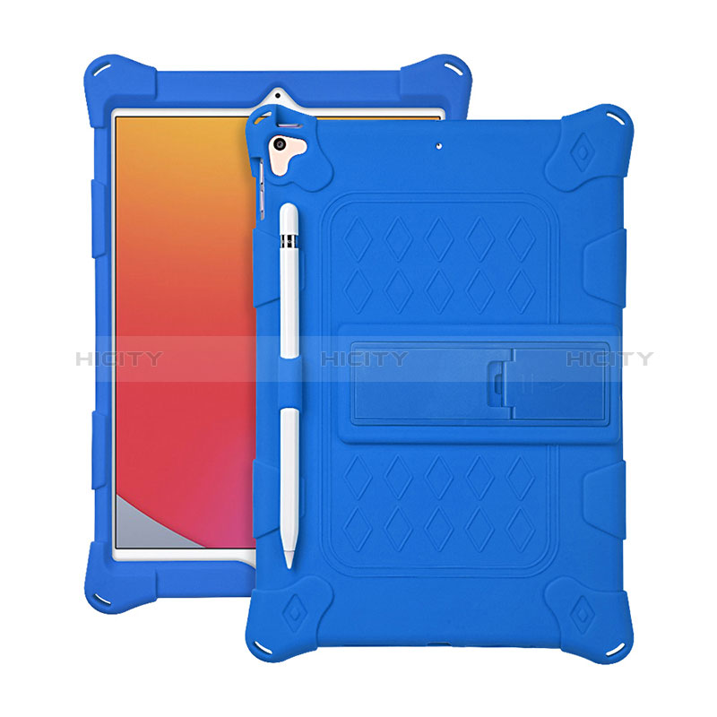 Coque Contour Silicone et Plastique Housse Etui Mat avec Support H01 pour Apple iPad 10.2 (2019) Plus