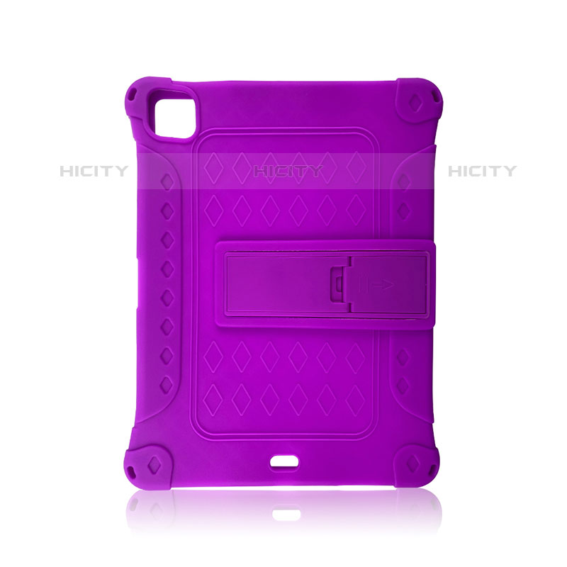 Coque Contour Silicone et Plastique Housse Etui Mat avec Support H01 pour Apple iPad Pro 11 (2021) Plus