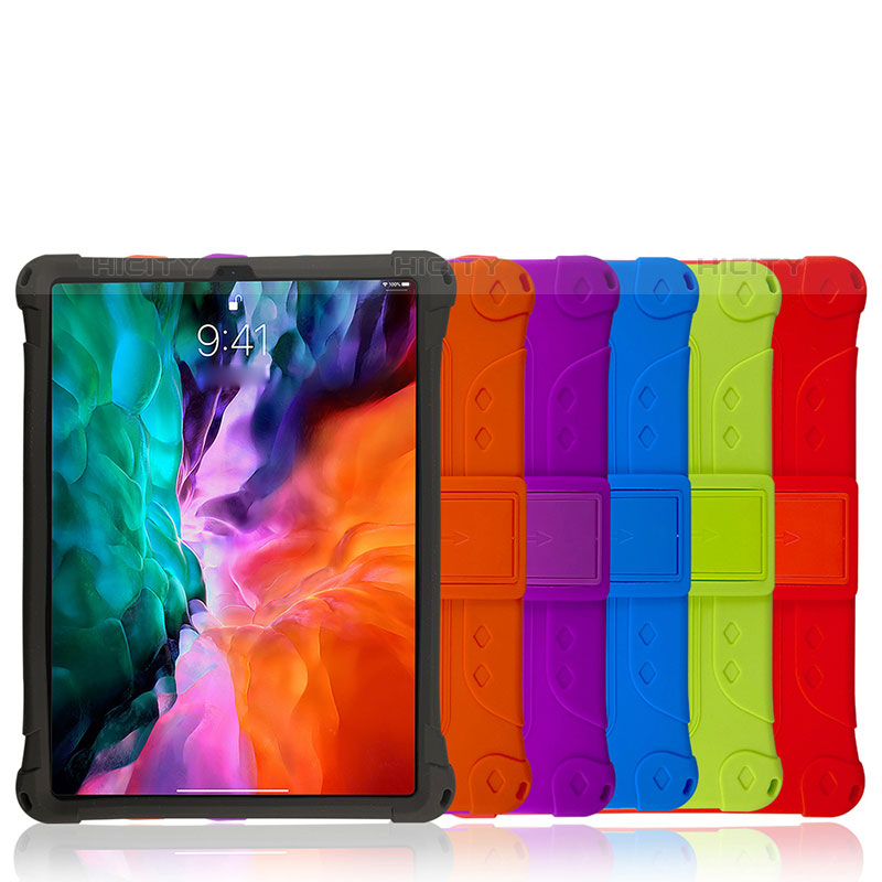 Coque Contour Silicone et Plastique Housse Etui Mat avec Support H01 pour Apple iPad Pro 11 (2021) Plus