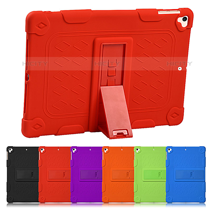 Coque Contour Silicone et Plastique Housse Etui Mat avec Support H01 pour Apple iPad Pro 9.7 Plus