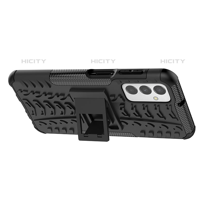 Coque Contour Silicone et Plastique Housse Etui Mat avec Support J01X pour Samsung Galaxy M23 5G Plus