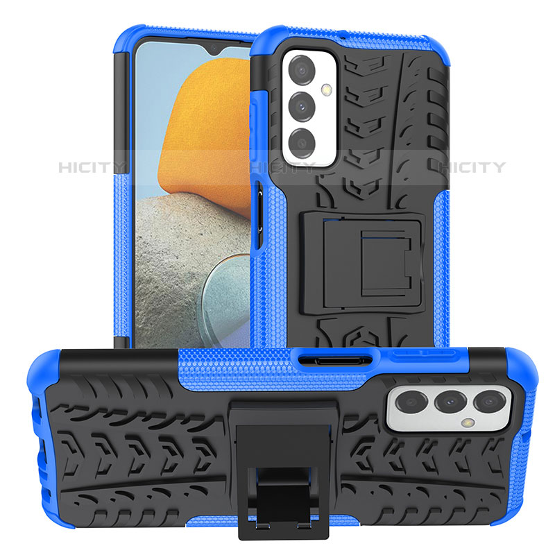 Coque Contour Silicone et Plastique Housse Etui Mat avec Support J01X pour Samsung Galaxy M23 5G Plus