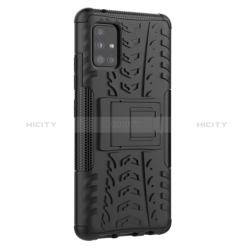 Coque Contour Silicone et Plastique Housse Etui Mat avec Support J01X pour Samsung Galaxy M40S Plus