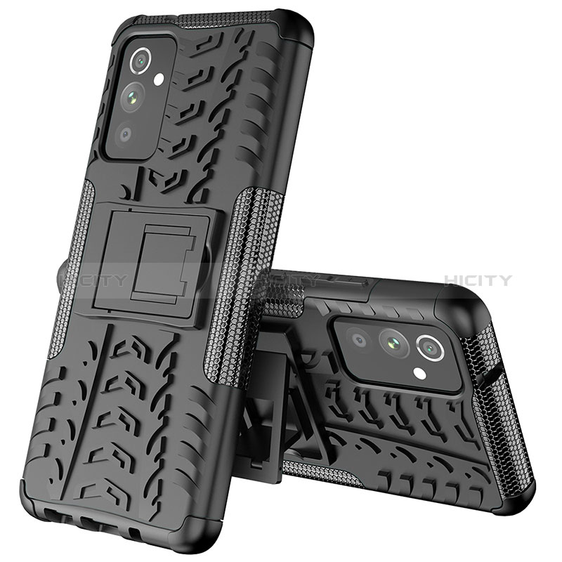 Coque Contour Silicone et Plastique Housse Etui Mat avec Support J01X pour Samsung Galaxy Quantum2 5G Noir Plus