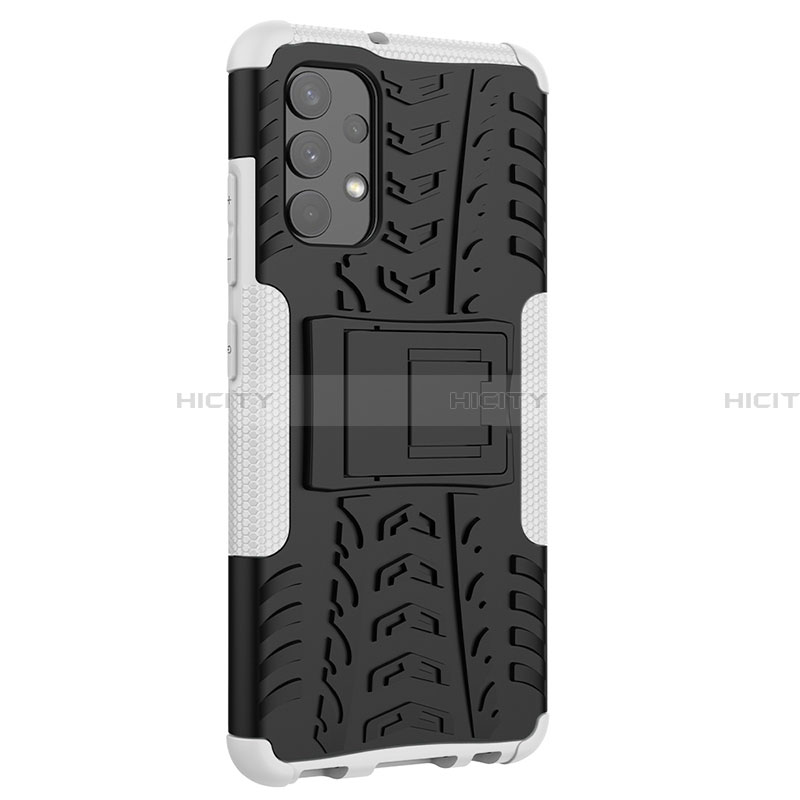 Coque Contour Silicone et Plastique Housse Etui Mat avec Support JX01 pour Samsung Galaxy A32 4G Plus