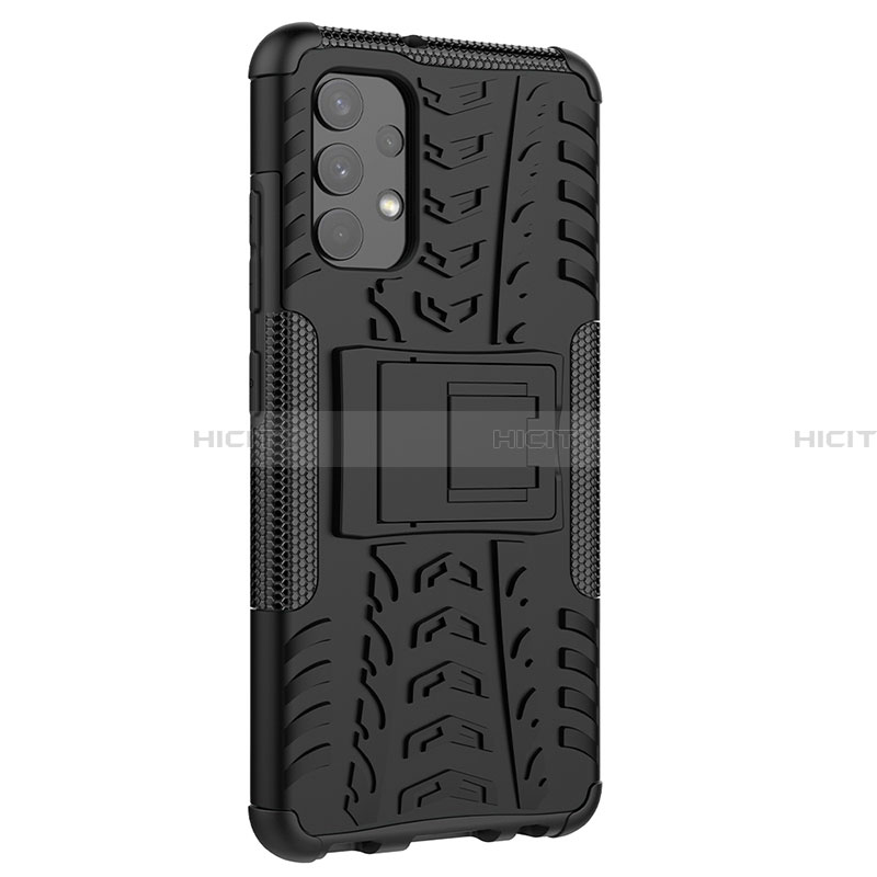 Coque Contour Silicone et Plastique Housse Etui Mat avec Support JX01 pour Samsung Galaxy A32 4G Plus