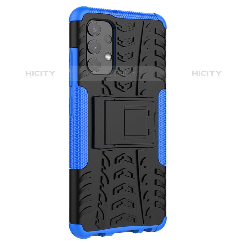 Coque Contour Silicone et Plastique Housse Etui Mat avec Support JX01 pour Samsung Galaxy M32 5G Plus