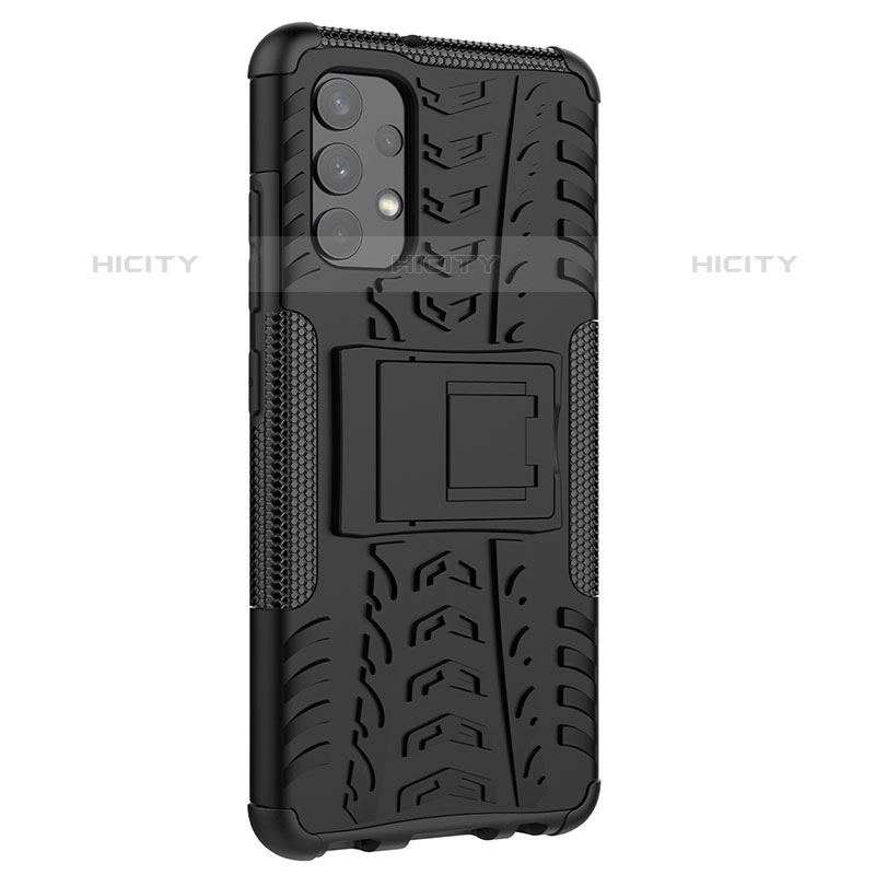 Coque Contour Silicone et Plastique Housse Etui Mat avec Support JX01 pour Samsung Galaxy M32 5G Plus