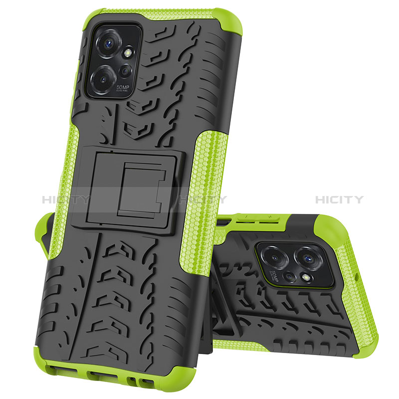 Coque Contour Silicone et Plastique Housse Etui Mat avec Support JX1 pour Motorola Moto G Power 5G (2023) Plus